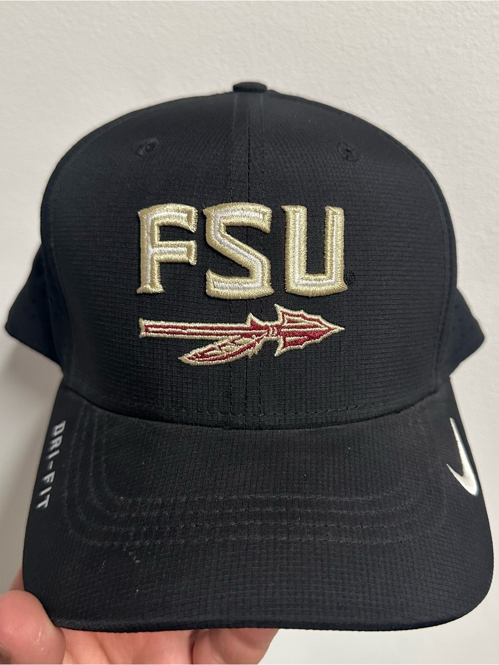 Nike Dri-Fit Hat Black FSU Florida State Seminoles Noles Spear